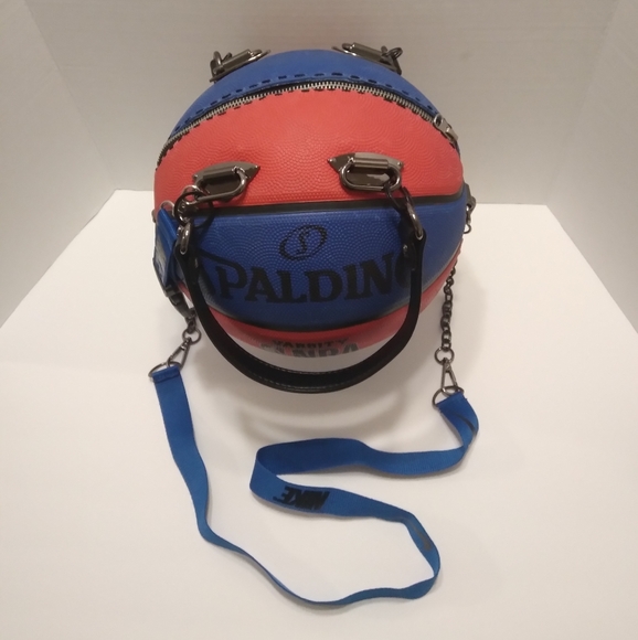 NWT LIMITED EDITION HANDMADE RED & BLUE Basketball Purse 🏀 - Picture 14 of 16
